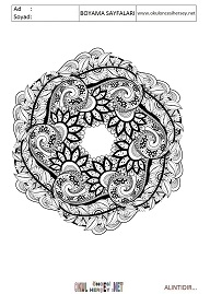 Mandala boyama sayfaları